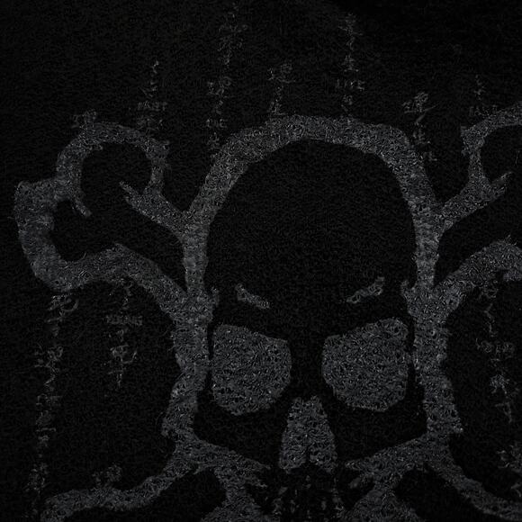 Vintage Lip Service Live Fast Die Young Skull Black Sweater Large Y2K Goth - Picture 12 of 16